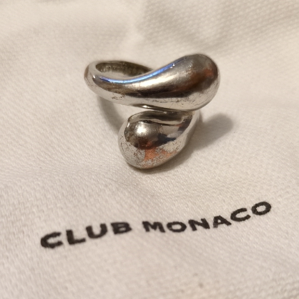 Club Monaco Silver Sculptural Statement Ring